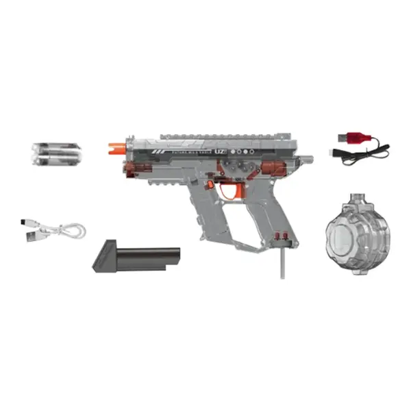 Large Capacity Electric WaterGUN For Adults Kids, Automatic Water Spray, Range Up To 26 Feet, LED Light, IP7 Waterproof