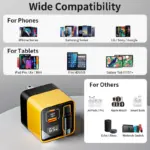 65W USB-C Charging Head Fast Charger With Built-in 80cm TypeC Cable Suitable for iPhone16 15 Promax PD 40W 27W Xiaomi Samsung