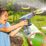Large Capacity Electric WaterGUN For Adults Kids, Automatic Water Spray, Range Up To 26 Feet, LED Light, IP7 Waterproof