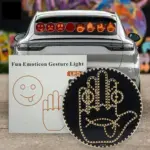 Creative Fun Three Models Gesture Lamp Car Interior Rear Windshield LED Hand Gesture Sign Middle Finger Sign Warning Brake Light