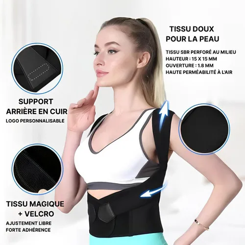 Customizable Shoulder and back posture correction with camel straps, adult body shape correction, male and female back support
