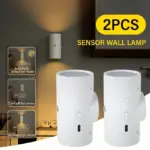 2Pack LED Night Lights with Motion Sensor, RGB Gradient Ambient Lighting, Dimmable Magnetic Wall Lamps for Entryway,Bedroom,Desk