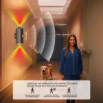 2Pack LED Night Lights with Motion Sensor, RGB Gradient Ambient Lighting, Dimmable Magnetic Wall Lamps for Entryway,Bedroom,Desk