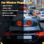 Creative Fun Three Models Gesture Lamp Car Interior Rear Windshield LED Hand Gesture Sign Middle Finger Sign Warning Brake Light